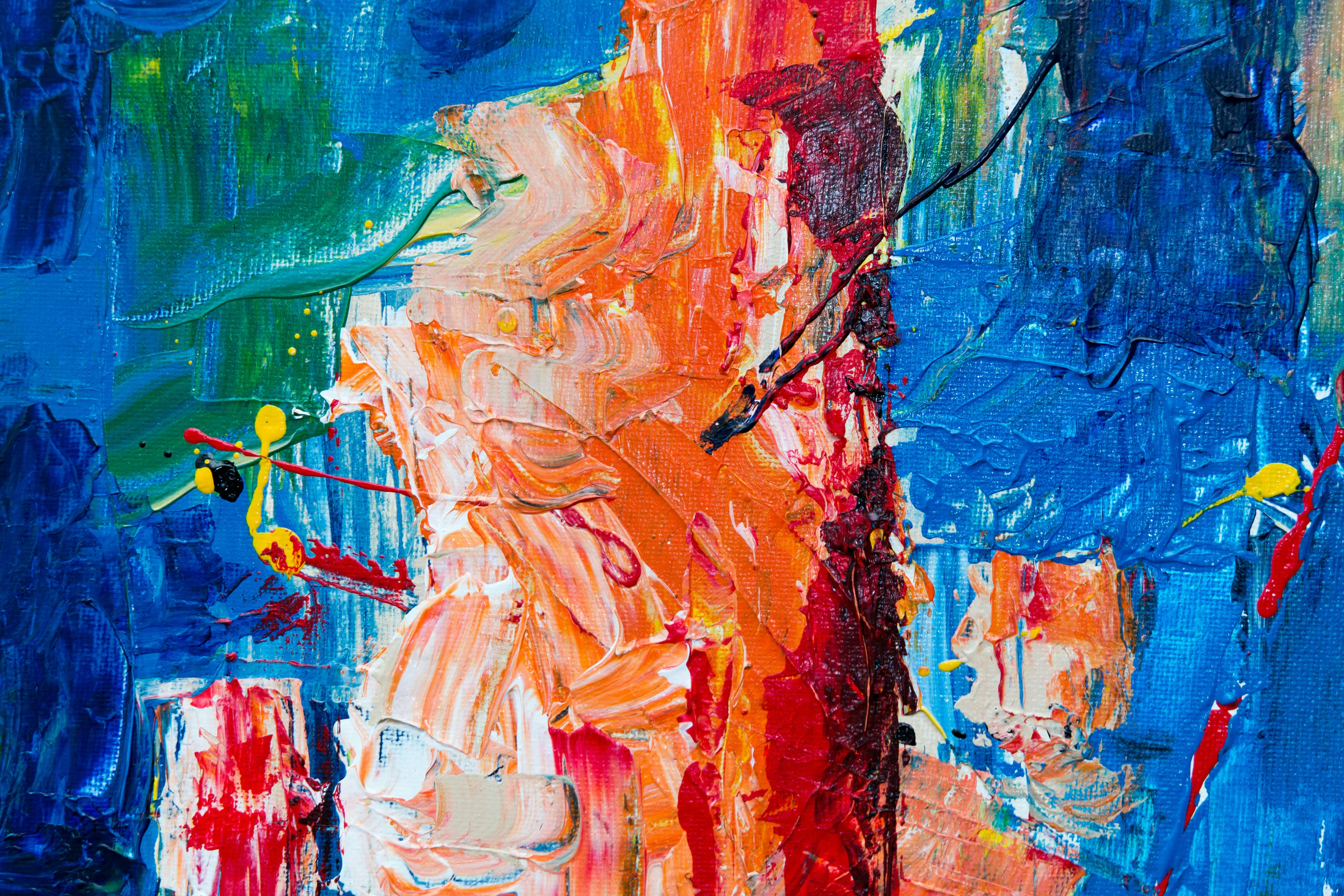 Blue and orange abstract texture suggesting a fast dedicated route