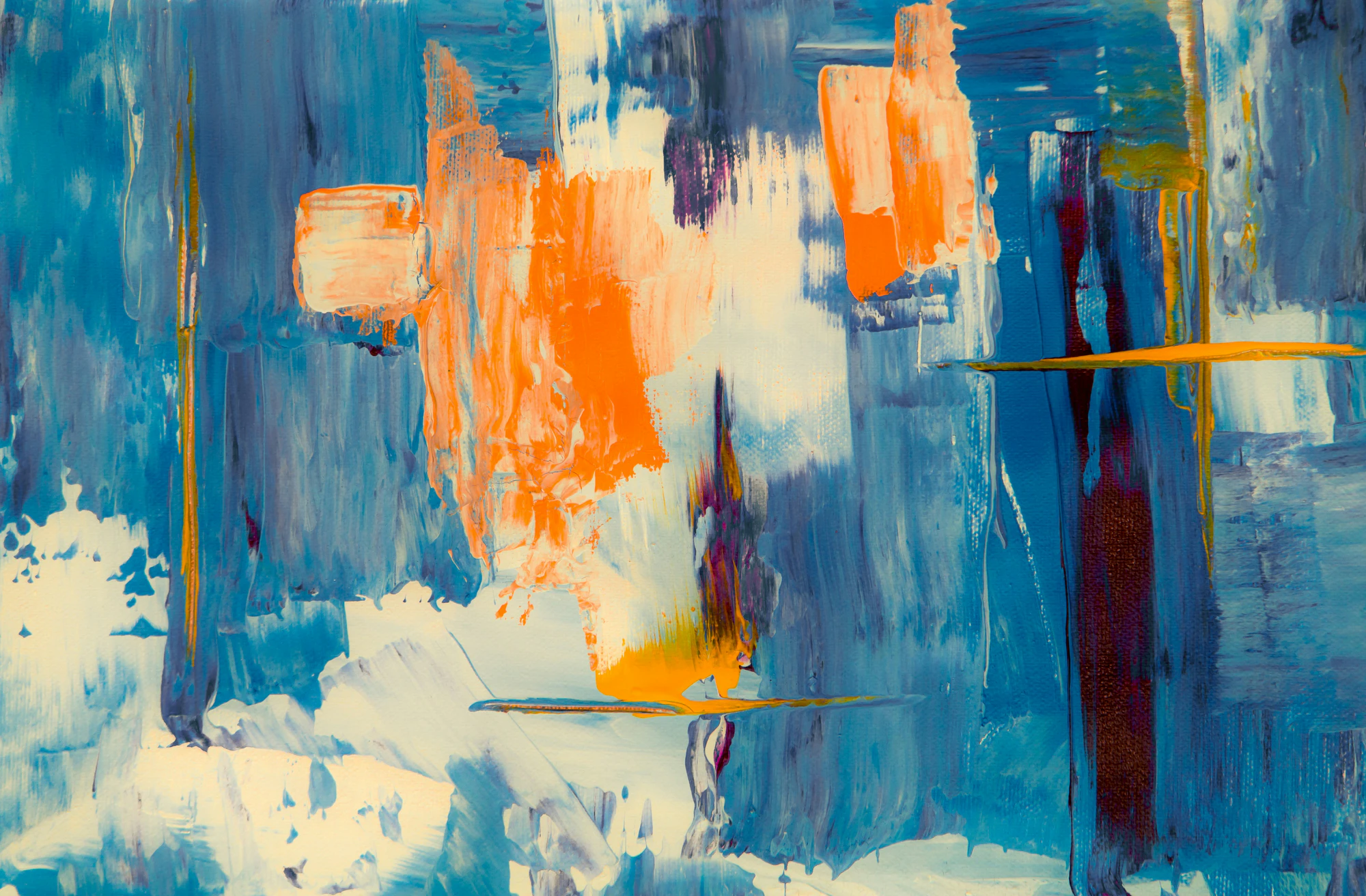 Blue and orange abstract paint texture for domestic logistics