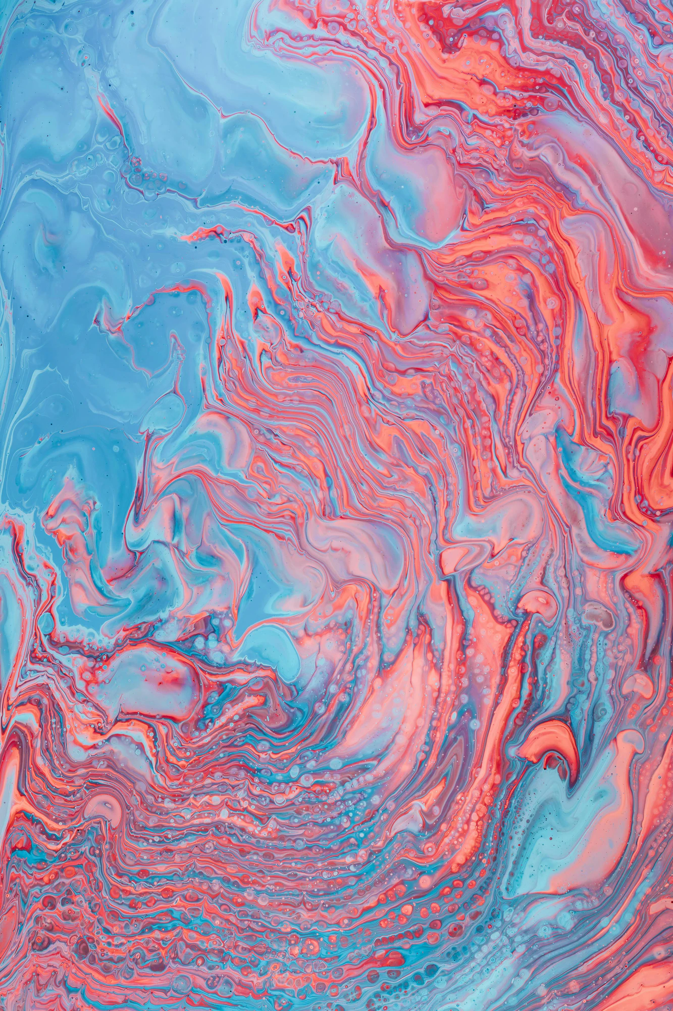 Pink and blue abstract paint texture for packing and crating